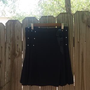 Vintage Que Black Studded Miniskirt